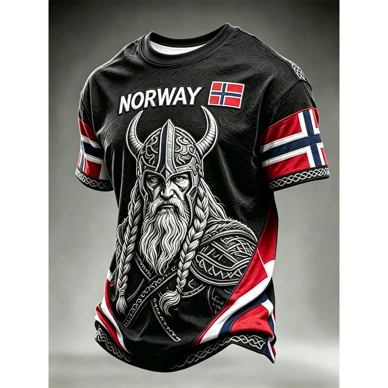 Summer Viking Clothing - 3D 프린트 노르웨이풍 바이킹 전사 축구