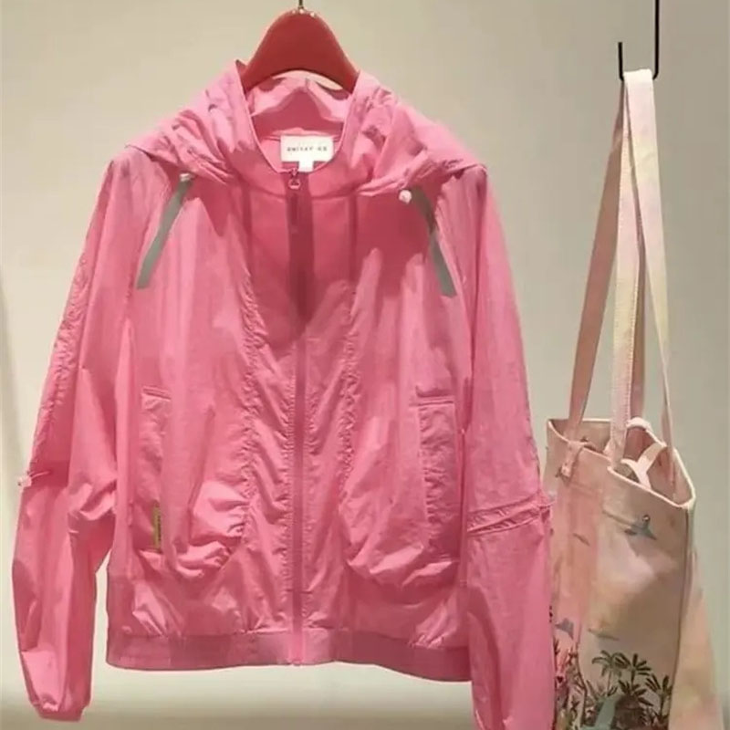 Summer Clothing New Look - 여성용 핑크색 자외선 차단 의류, 여름