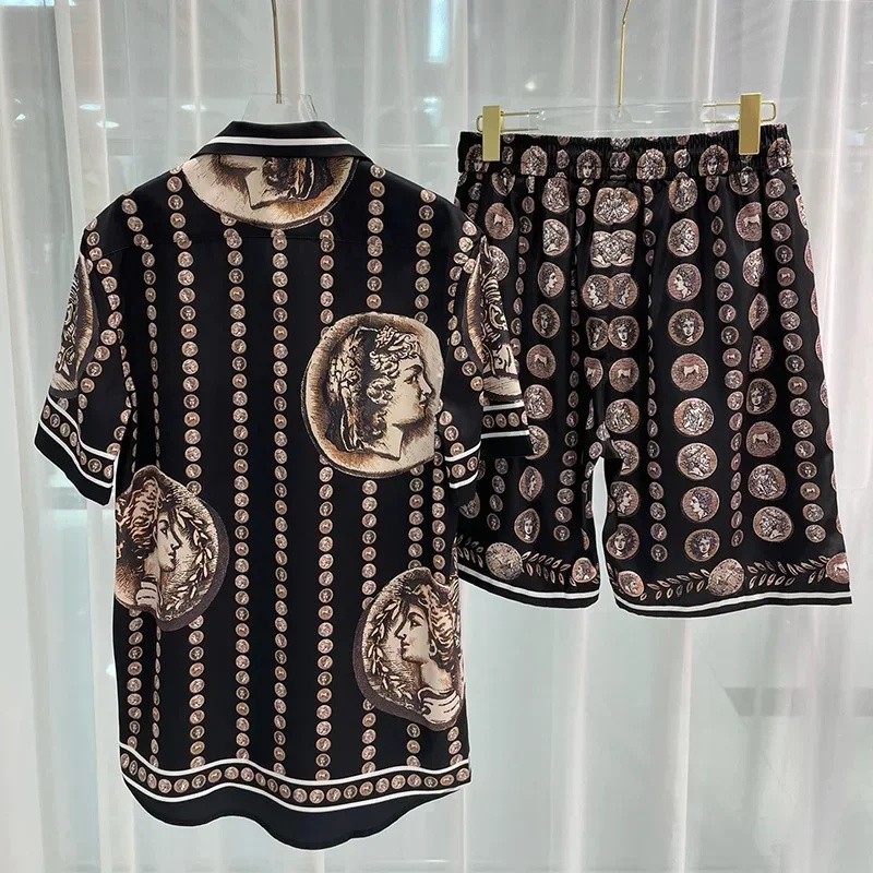 Summer Clothing Types - 로얄 럭셔리 남성 셔츠 세트 빈티지