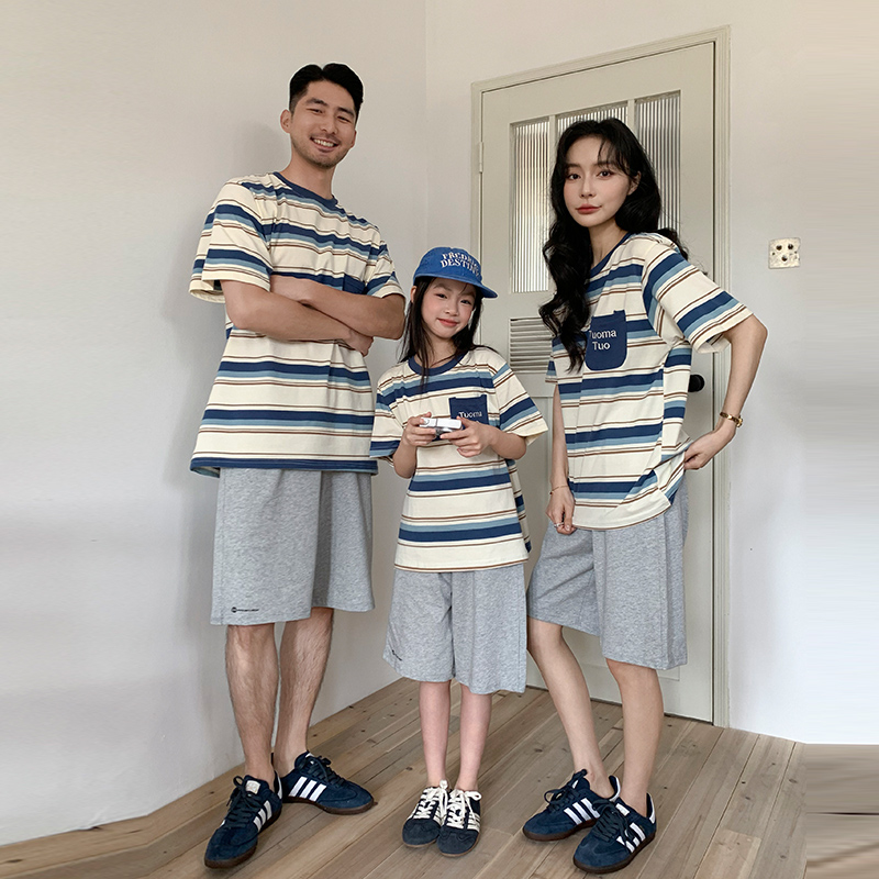 새로운 여름 가족 여행 의류 세트 소년 소녀 티셔츠 반 - Summer Clothing New Look 리뷰 및 가격