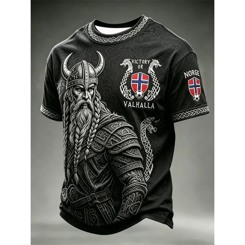 축구 축구 유니폼 노르웨이 노르웨이 바이킹 3D 프린트 - Summer Viking Clothing 리뷰 및 가격