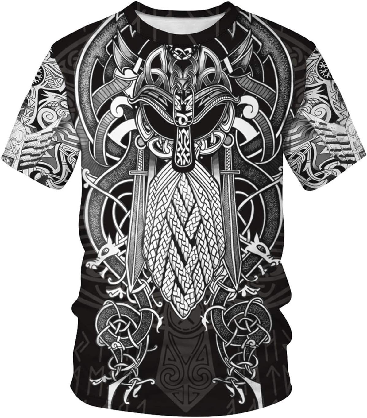 남성용 바이킹 티셔츠, 노벨티 3D 프린트, 북유럽 신 - Summer Viking Clothing 리뷰 및 가격