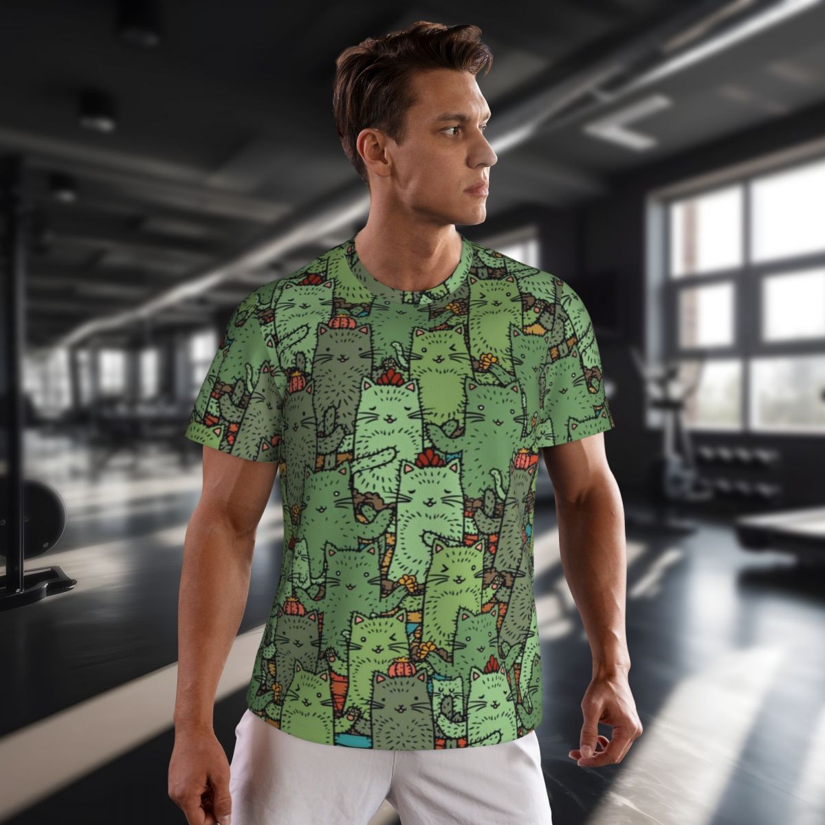 남성용 스포츠 T 셔츠 재미 있은 고양이 티셔츠 인기  - Summer Clothing Ideas Men 리뷰 및 가격