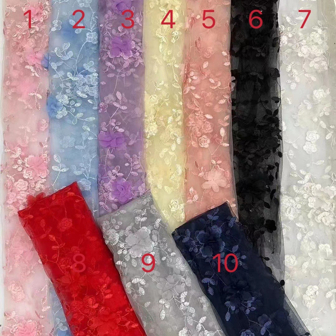 2 야드/로트 150cm 폭 절묘한 메쉬 드레스 3D  - Summer Clothing Material 리뷰 및 가격