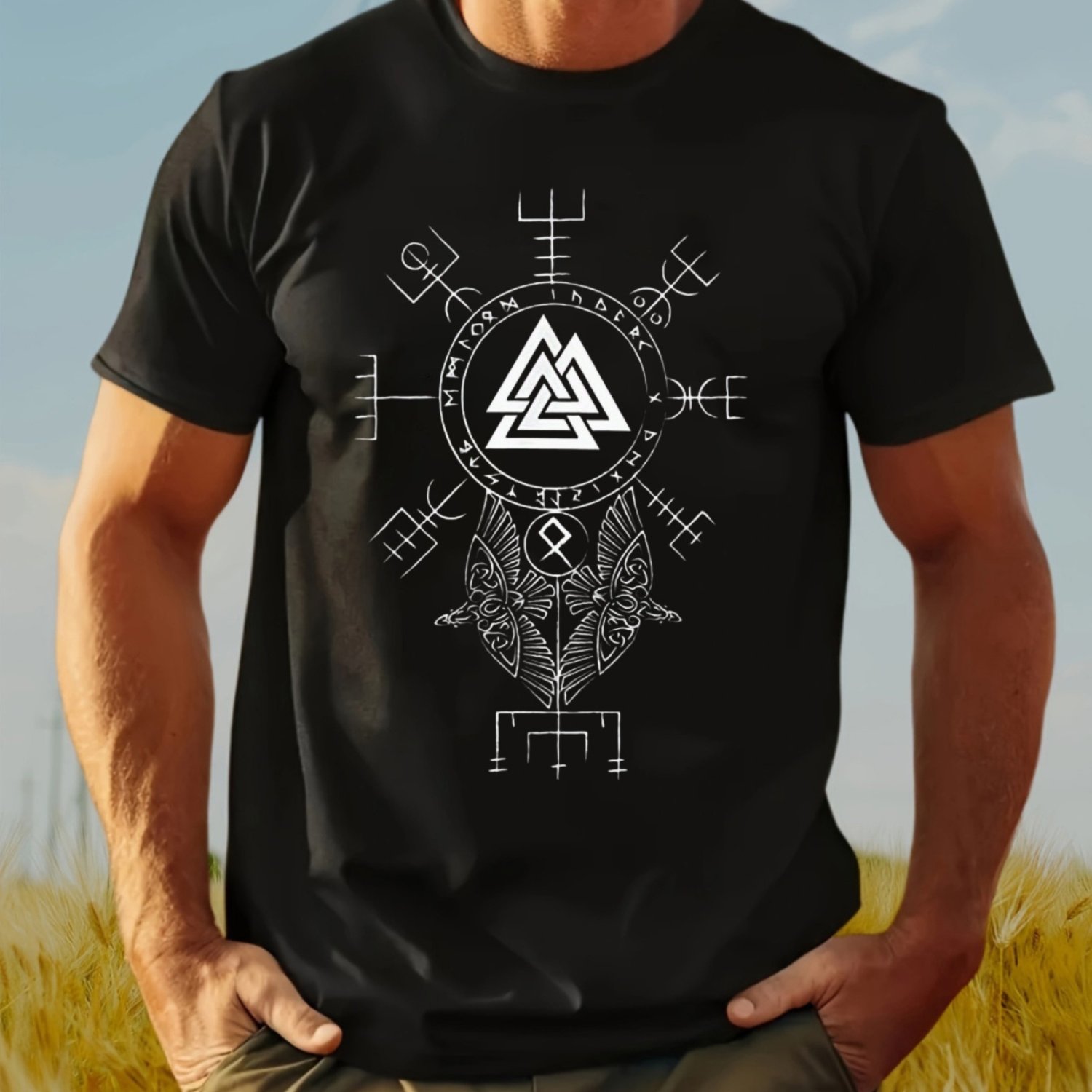 남자 바이킹 노르웨이 신화 티셔츠 티셔츠 흰색 노르웨이 - Summer Viking Clothing 리뷰 및 가격