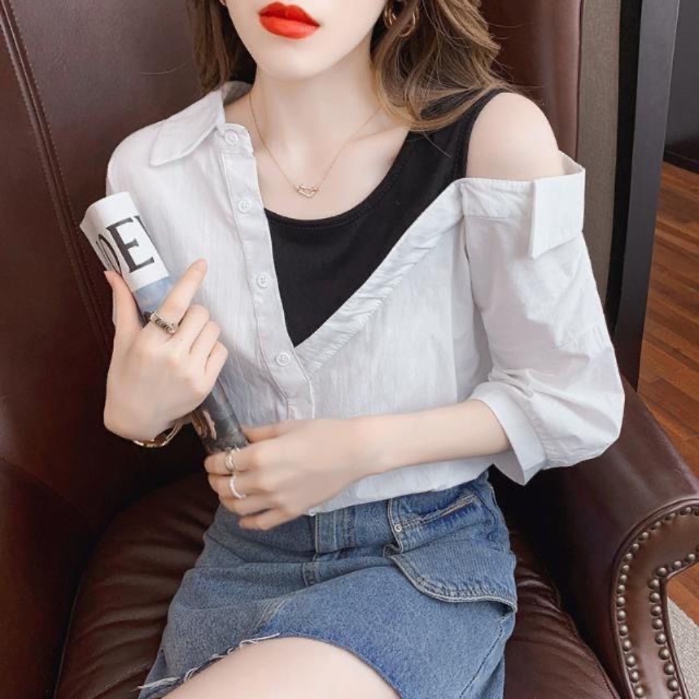 세련된 캐주얼 오프숄더 여성 셔츠 디자인 여름 신상 다 - Summer Clothing New Look 리뷰 및 가격