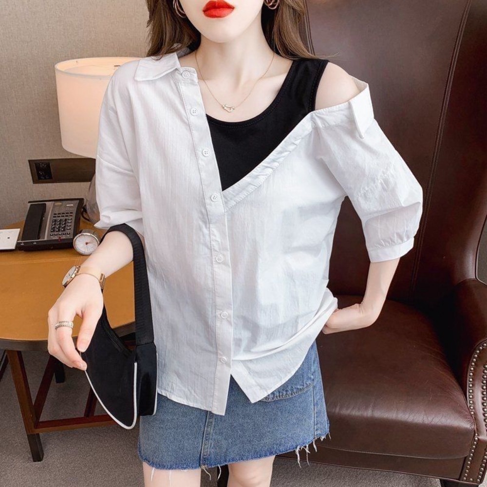 세련된 캐주얼 오프숄더 여성 셔츠 디자인 여름 신상 다 - Summer Clothing New Look 리뷰 및 가격
