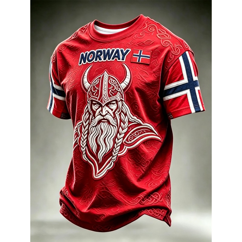 3D 프린트 노르웨이풍 바이킹 전사 축구 유니폼 유니섹 - Summer Viking Clothing 리뷰 및 가격
