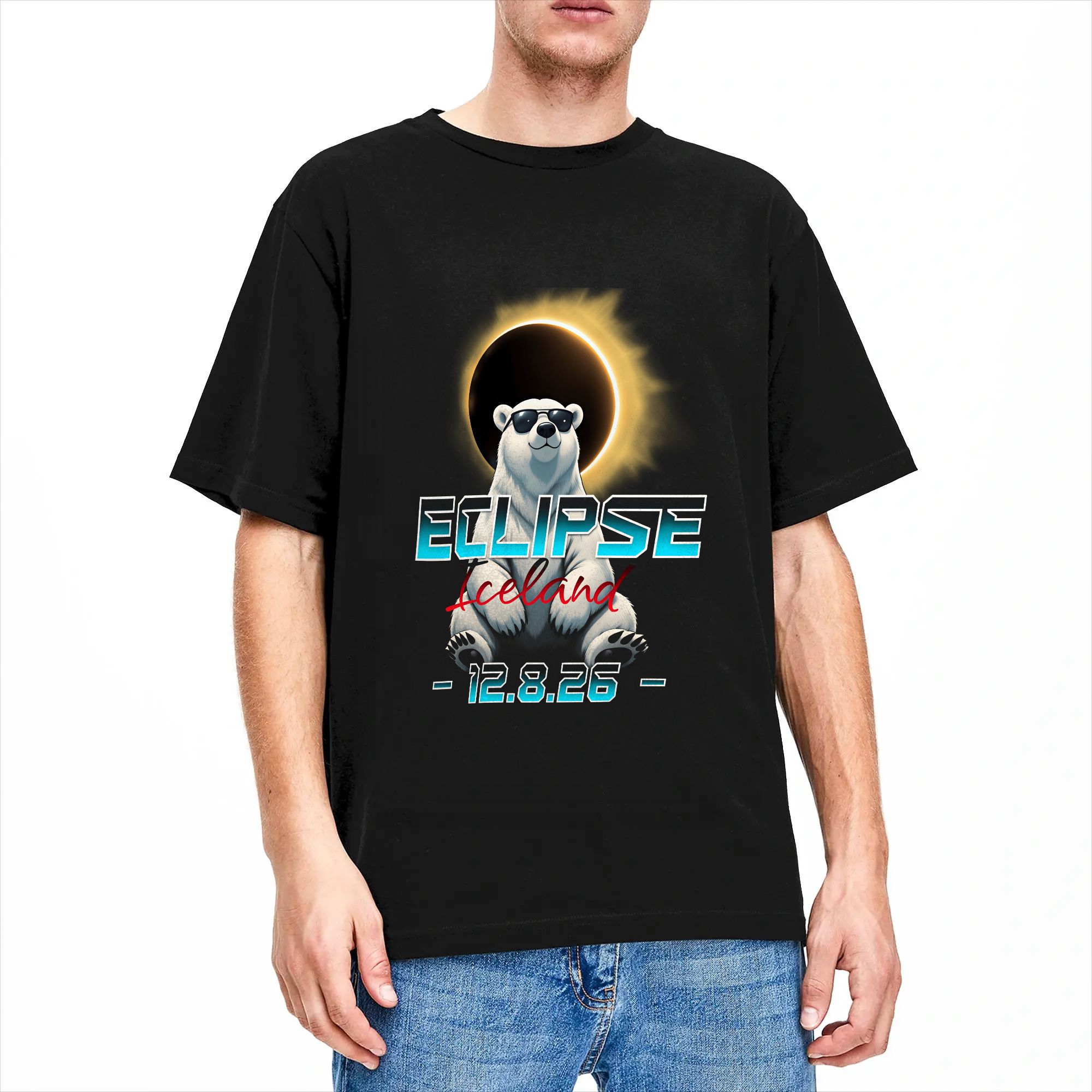 남성 T 셔츠 전체 태양 달 eclipses 아이슬란드 - Summer Clothing Ideas Men 리뷰 및 가격