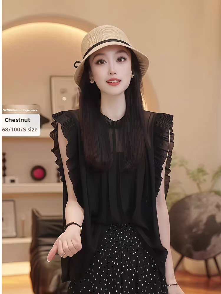 여름 의상 여성용 민소매 탑과 폴카 도트 반길이 스커트 - Summer Clothing Material 리뷰 및 가격